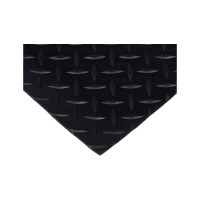 Рифленый коврик-дорожка VORTEX ПВХ 2мм 0,9x10м, против скольжения, черный 22334