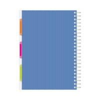 Бизнес-тетрадь Attache Selection SPIRAL BOOK 140 листов, клетка, А4, синяя, евроспираль, пластиковая обложка, разделители 84101 737334