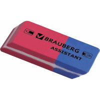Набор ластиков 24 шт в упаковке BRAUBERG "Assistant 80" 4 шт. 41х14х8мм красно-синие прямоугольные  222458