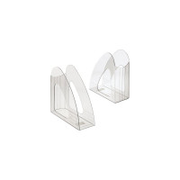 Вертикальный лоток для бумаг BRAUBERG Delta 240х90х240 мм прозрачный 237242