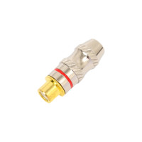 Разъем RCA гнездо Pro Legend металл на кабель, красный и синий, Gold, PL2164