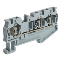 Самозажимной 3-проводной проходной зажим STEKKER ЗНИ - 2,5, JXB ST 2,5, серый LD553-1-25, 100шт, 39963