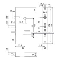 Врезной сувальдный замок Эльбор RеХ.1.7
