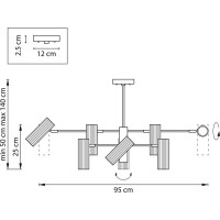 Люстра на штанге Lightstar roma 718327