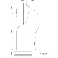 Колено для унитаза McAlpine ф110 MRWC15