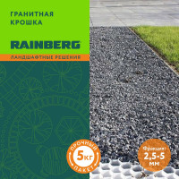 Гранитная крошка Rainberg серая, фракция 2,5-5 мм, 5 кг 5565