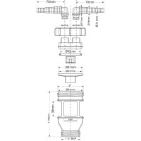 Воронка McAlpine ф 32 с двумя выходами (Дн=11/14/17мм) FUNNEL-D-2H