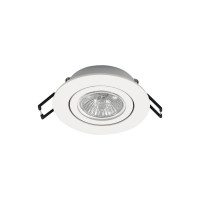 Встраиваемый поворотный светильник truEnergy gu5.3 d85xh25 ip20 белый/алюминий 21220