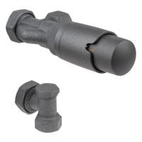 Комплект кранов для радиаторов AV Engineering 1/2 осевой серый AVE32012G