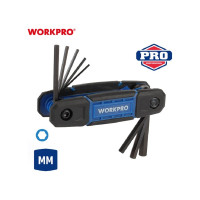Набор шестигранных метрических ключей WORKPRO 8 шт. складной WP222028