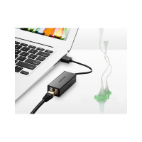 Сетевой адаптер Ugreen USB 2.0, 10/100 Мбит/с, цвет черный 20254