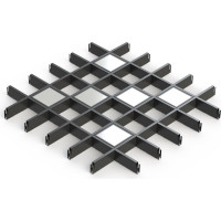 Светильник Fotonica грильято домино 100x100 X5 4000K FD-5-90-40-4000-BL-O