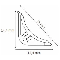 Плинтус KORNER LB 15 12 черный 3.0 м 12 15-12