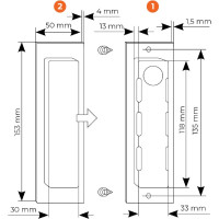 Ручка для раздвижных дверей MORELLI MHS153 BL цвет черный 9014506