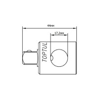 Переходник 3/8"Fх1/2"M с отверстием под вороток TOPTUL CAGA1216