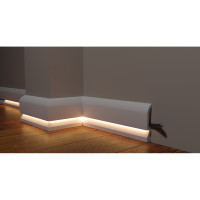 Напольный ударопрочный влагостойкий плинтус под покраску Decor-Dizayn 100x18,1x2000 мм DD700