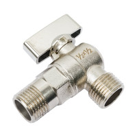 Угловой кран Victoria 1/2-1/2 никелированный 61-202