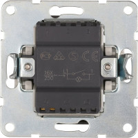 1-клавишный выключатель LK Studio c индикатором, схема 1L, 16 A, 250 B, черный бархат 860208-1