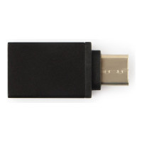 Адаптер Cablexpert USB2.0 Type-C(M)/AF, с поддержкой OTG, метал. корпус, черный, блистер A-USB2-CMAF-01