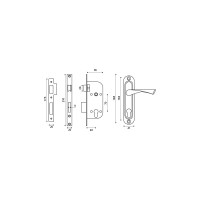 Врезной цилиндровый замок PUNTO KIT P16 4070 CRONA AB бронза 41711