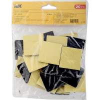 Самоклеящаяся площадка под хомуты IEK 40x40 черная 20 шт. ИЭК UHP31-40-020