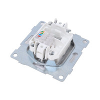 Механизм компьютерной розетки GUSI ELECTRIC Ugra RJ45, одинарной, СУ, серебро С11К1-004