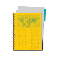 Бизнес-тетрадь Attache Selection SMARTBOOK А5, 120 листов, клетка, спираль, микроперфорация, разделители, карман, серо-бирюзовая 272649