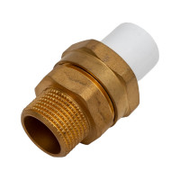 Комбинированная разъемная муфта - американка Blue Ocean разборная полипропиленовая  с наружной резьбой НР - 32х1 PPRF/UAM-2(W)-32х1"