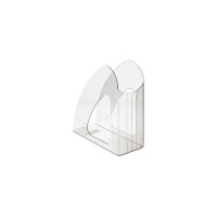 Вертикальный лоток для бумаг BRAUBERG Delta 240х90х240 мм прозрачный 237242