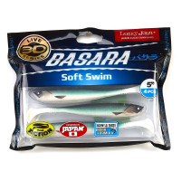 Виброхвосты LUCKY JOHN LJ 3D Series BASARA SOFT SWIM 5.0in, цвет PG07, 4шт. 140404-PG07