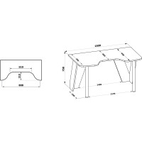 Компьютерный стол СОКОЛ КСТ-116 белый/черный 00-00012534