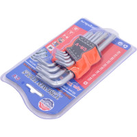 Набор ключей TORGWIN TORX T10-T50, 9 предметов, Cr-V сталь T324208