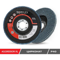 Круг лепестковый торцевой aggressor 2 125x22 мм, Z, Р40 Totflex 4631166001295