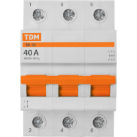 Выключатель нагрузки TDM ELECTRIC (мини-рубильник) ВН-32 3P 40A Home Use SQ0211-0125