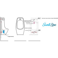 Настенный писсуар Santi Line с функцией электронного смыва SL-6001