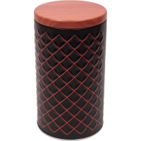 Банка для сыпучих продуктов Mallony жестяная classico nero, объем 1.6 л, круглая, с крышкой 104872