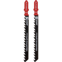 Пилки для электролобзика Master T144D, грубый рез по дереву и ДВП, HCS, 2 шт EKF pl-t144d-2