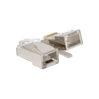 Коннектор RJ-45 EKF TERACOM PRO экранированный, 8P8C, 30мкд, Cat.6, упаковка 20 штук TRP-PLUG-6FTP-20