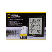 Термогигрометр National Geographic Bresser с тремя датчиками черный 9070200