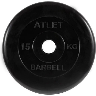 MB Barbell Диск обрезиненный черный d-26 15 кг 28260628