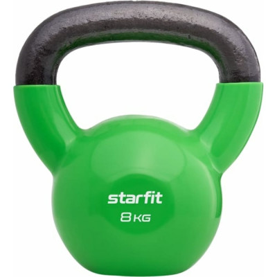 STARFIT Гиря виниловая DB-401 8 кг, зеленый УТ-00018837