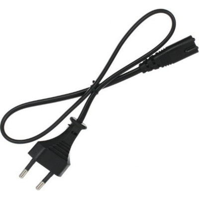 Telecom Кабель для аудио-видео техники IEC-320-C7--розетка 220V, 2-pin 0,5m черный TP228-0.5-B