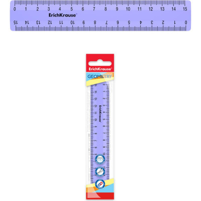 ErichKrause Линейка пластиковая Pastel, 15см, фиолетовый 49537