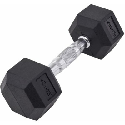 STARFIT Гантель гексагональная DB-301 4 кг, обрезиненная, черный УТ-00019785