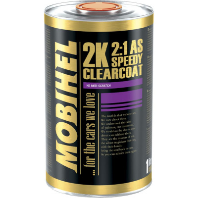 MOBIHEL 2К HS 2:1 бесцветный лак SPEEDY AS 1 л. 47053802