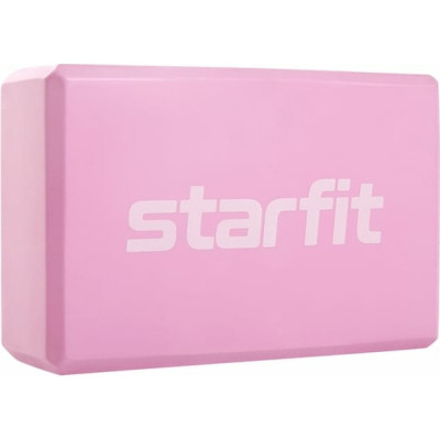 STARFIT Блок для йоги YB-200 EVA, 8 см, 115 гр, 22,5x15 см, розовый пастель УТ-00018924