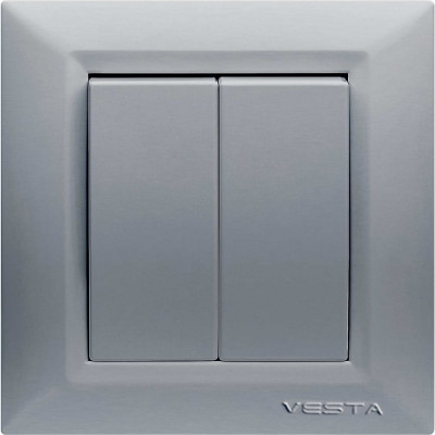 Vesta Electric Выключатель Vesta-Electric Roma Silver двухклавишный FVK010122SRM