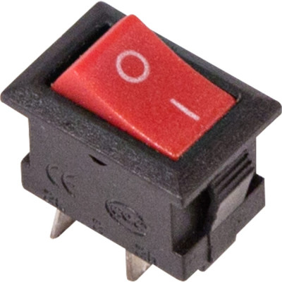 REXANT Выключатель клавишный 250v 3а (2с) on-off красный micro (rwb-101) 36-2011