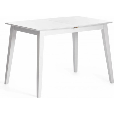Tetchair Стол обеденный раскладной Retro дерево гевея, МДФ, 110+30x75x75см, Белый (White) 15109