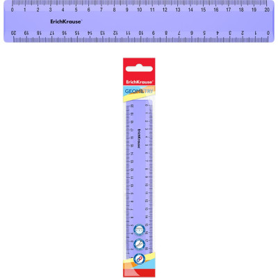 ErichKrause Линейка пластиковая Pastel, 20см, фиолетовый 49545
